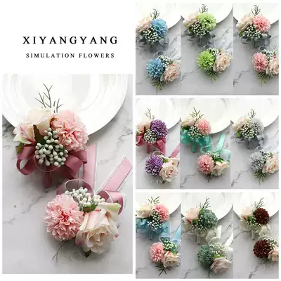 [Yangyang] Corsage flower Nordic rose flower bridesmaid hand flower wedding photography lotus root powder Series 01