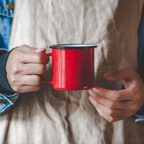 Extra thick color enamel enamel cup Tea jar Office mug Mouth cup Childrens milk cup Small without lid