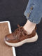 Genuine Leather Casual Shoes for Women, Thick-Soled, 2026 Spring and Autumn New Retro Style, Comfortable Soft-Soled Sneakers