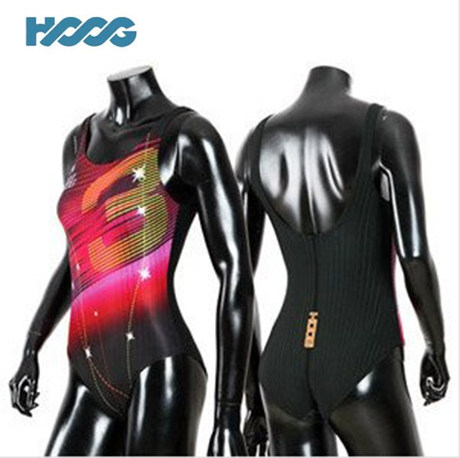 HOOG Triangle one-piece swimsuit ladies training professional swimwear South Korea printed conserved with a slim swimsuit