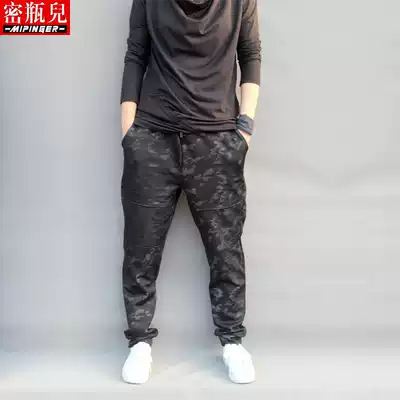 Bottle loose camouflage casual pants men loose autumn men big size hip hip pants padded pants sports pants men