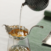 Silver tea drain sterling silver 999 pure handmade sterling silver tea drain tea strainer tea ceremony accessories tea strainer Zhiqiu