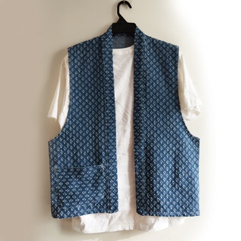New Japanese-Style Robe, Original Modified Hanfu, Unisex Ancient Japanese-Style Kimono, Denim Cotton Casual Vest