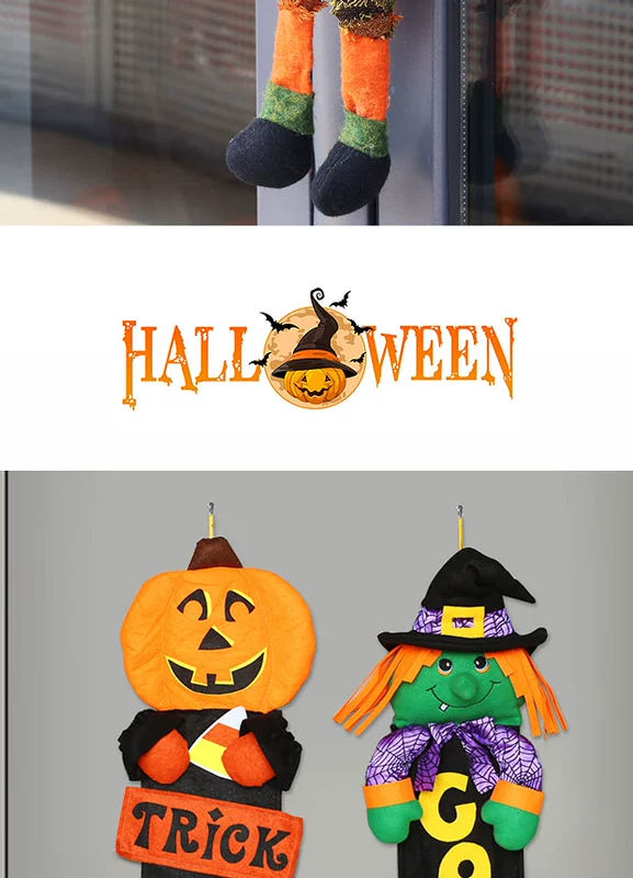 Trang trí Halloween Đạo cụ Pumpkin Witch Door Treo Đồ trang trí Khách sạn Mua sắm Lễ hội ma Cảnh trang trí - Sản phẩm Đảng / Magic / Hiệu suất