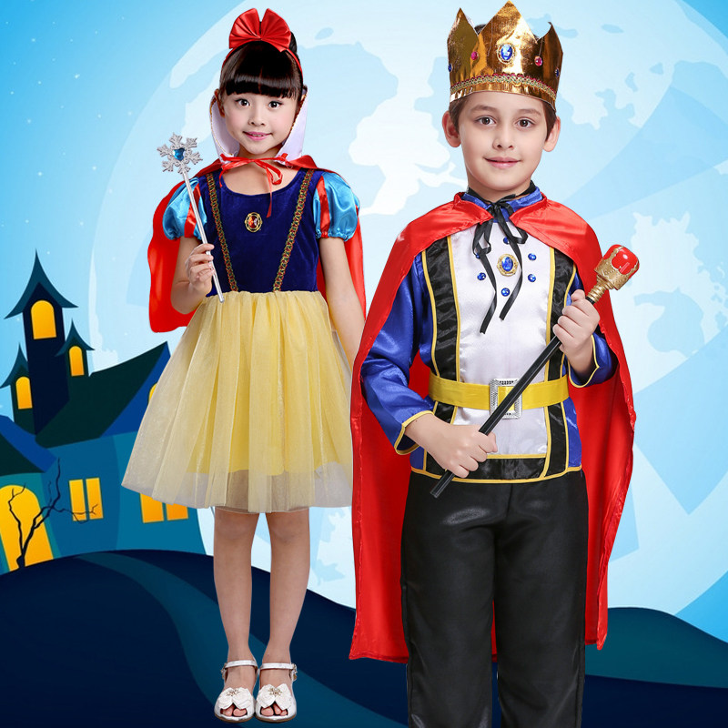 Halloween children's costume boy cospaly Snow White Prince plays clothes girl cos suit