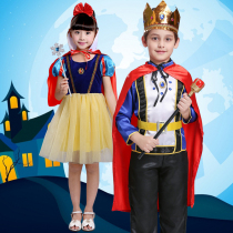 Wan Halloween childrens clothing boy cospaly white snow princess prince plays clothes girl cos suit