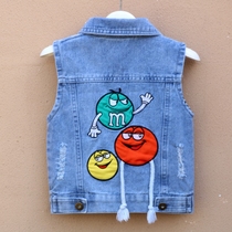 Boys clothing baby boys infants vests 1-3 vests 4 years old spring and autumn girls denim vest vest jacket