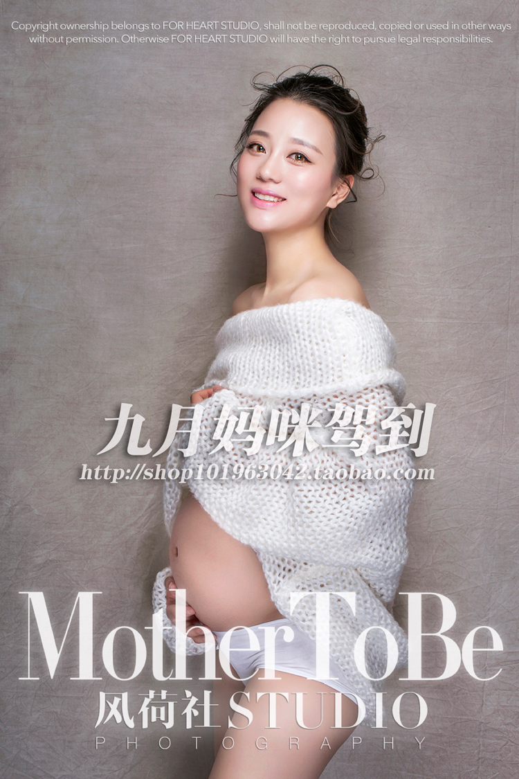 216 phụ nữ mang thai cho thuê quần áo ảnh studio mang bầu riêng tư tươi mát dễ thương chủ đề ảnh selfie áo len đầm bầu đẹp hàng hiệu