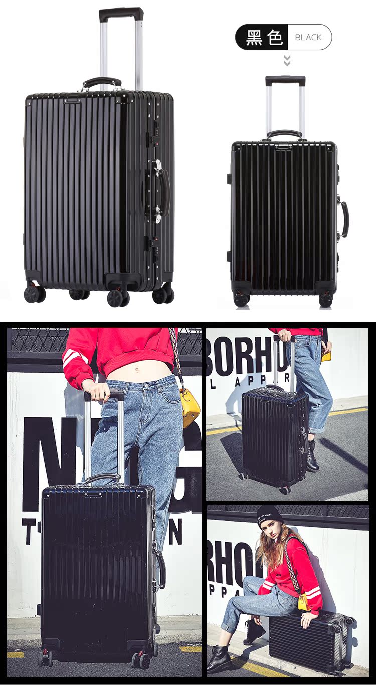 Pinu nhà khung nhôm hành lý vali vali 20 nữ sinh viên Hàn Quốc 24 hộp mật khẩu sinh viên 28 inch trường hợp xe đẩy - Va li các loại vali kéo 