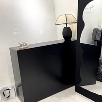 Clothing store simple bar painted cashier beauty salon company reception desk Internet celebrity front desk womens clothing store small