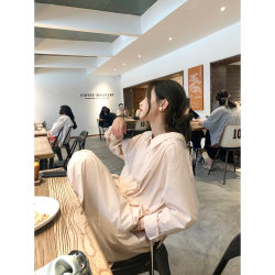 Park Jeongyee Korean heroine niche shirt dress summer petite loose shirt dress