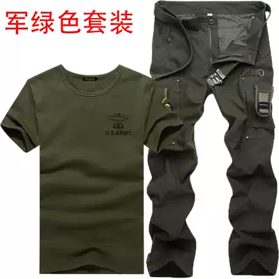 Outdoor mountaineering camping military fans costume camouflage suit suit men's special forces uniforms slim stretch T-shirt suit