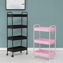  Kitchen storage rack Storage car Cosmetics cart Flower rack Bathroom finishing rack Beauty nail tool car pulley
