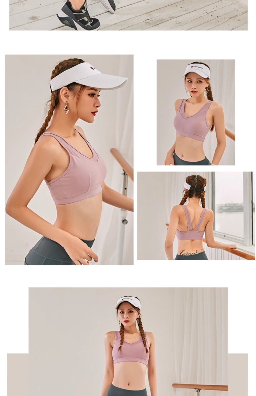 Lusure shockproof beauty vest thu thập đồ lót thể thao nữ nhanh khô chạy bộ yoga tập thể dục chống chảy xệ áo ngực - Đồ lót thể thao