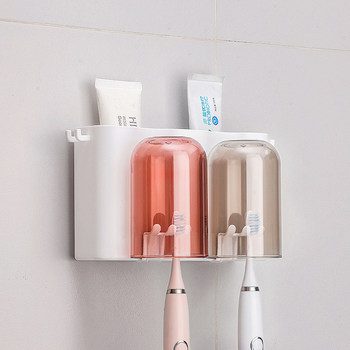 Toothbrush holder without punching wall-mounted mouthwash cup tooth cup holder