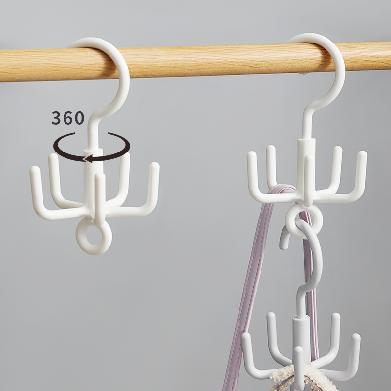 Bag Containing Multifunction Rotary Hooks Home Leather Strap Cap Finishing Rack Scarves Scarves scarves The deviner