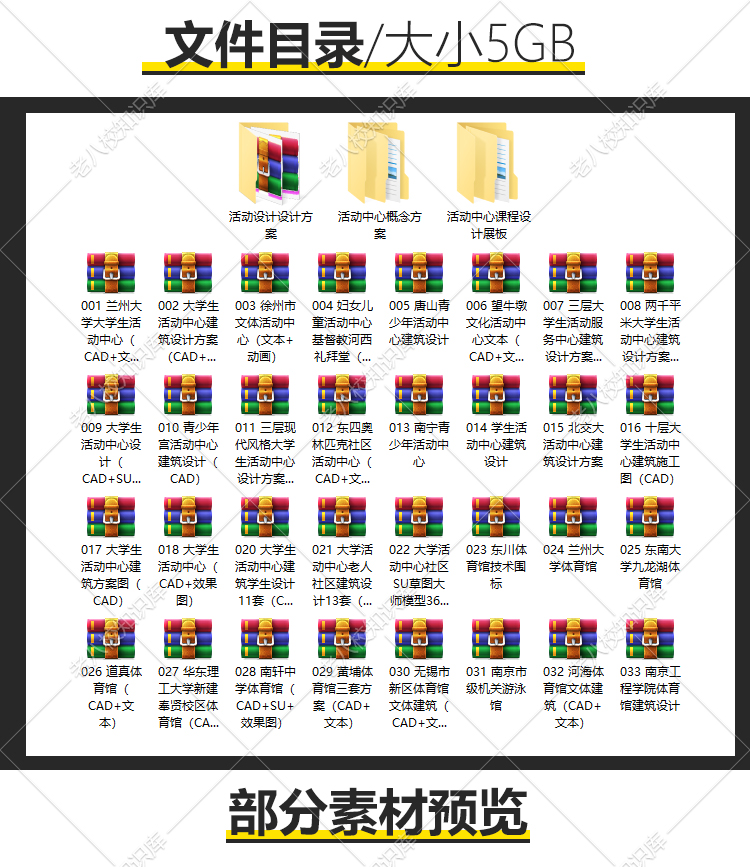 T1659大学生青年社区文化活动中心建筑设计SU模型CAD图纸文...-2