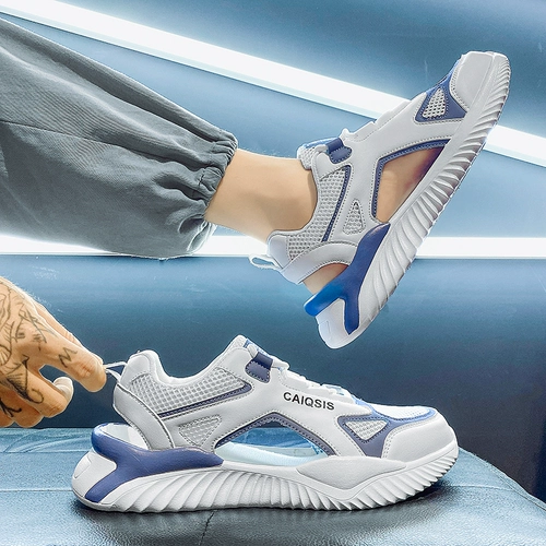 Летние трендовые спортивные нескользящие сандалии, износостойкие пляжные тапочки