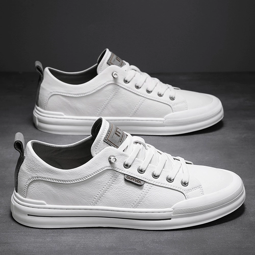 Летние универсальные кроссовки для отдыха, высокая спортивная обувь для кожаной обуви, изысканный стиль, из натуральной кожи