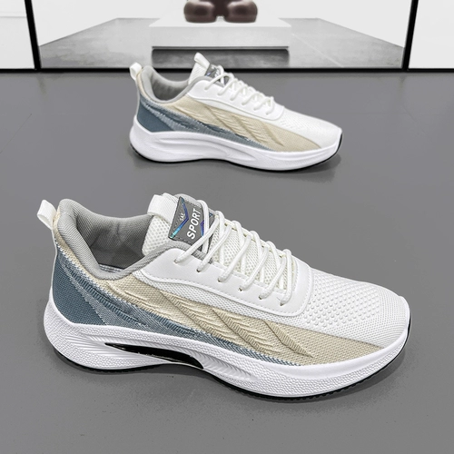 Летняя обувь, мужские дышащие универсальные амортизирующие высокие туфли для отдыха, для бега