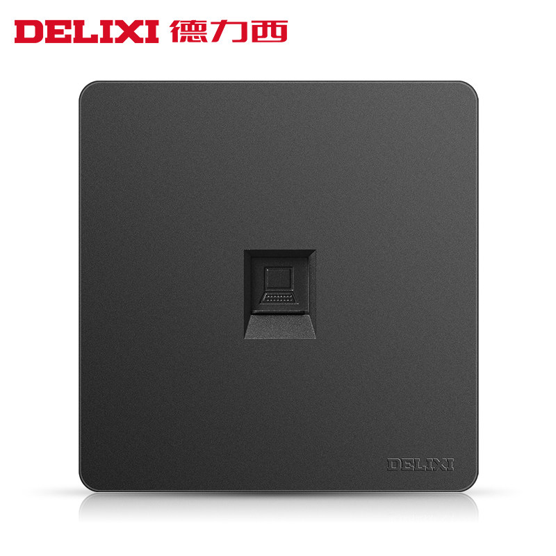 Delixi network cable socket panel 86 type 6 six computer network cable box gigabit optical fiber network plug network plug