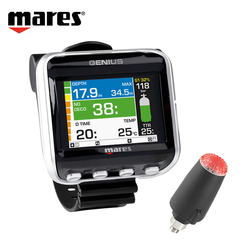Mares Genius diving computer watch new color large screen Chinese display with residual pressure sensor Bluetooth direct connection