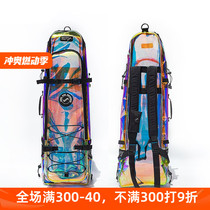WATERPRO free diving long fin bag chameleon transparent tpu laser waterproof lightweight equipment fin bag