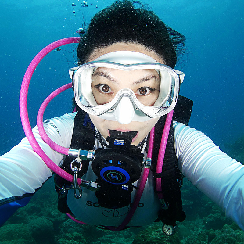Taiwan v Dive large view professional diving mirror Sucker Suit Water Lung Deep Latent Mirror Snorkeling Mask