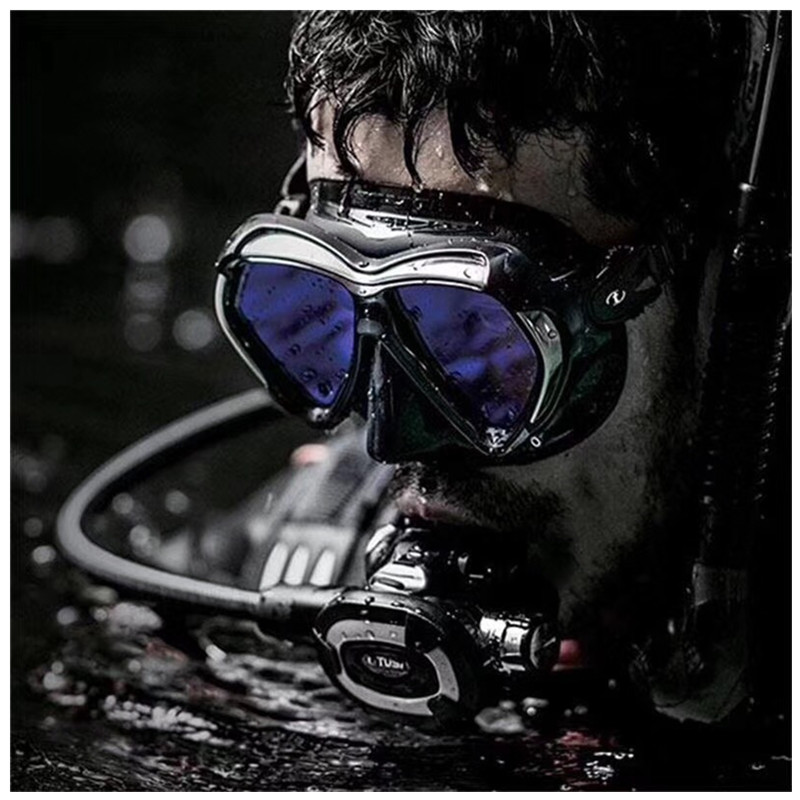 New TUSA M2001SQB MASK professional diving mask anti-UV420 tempered glass myopia lens