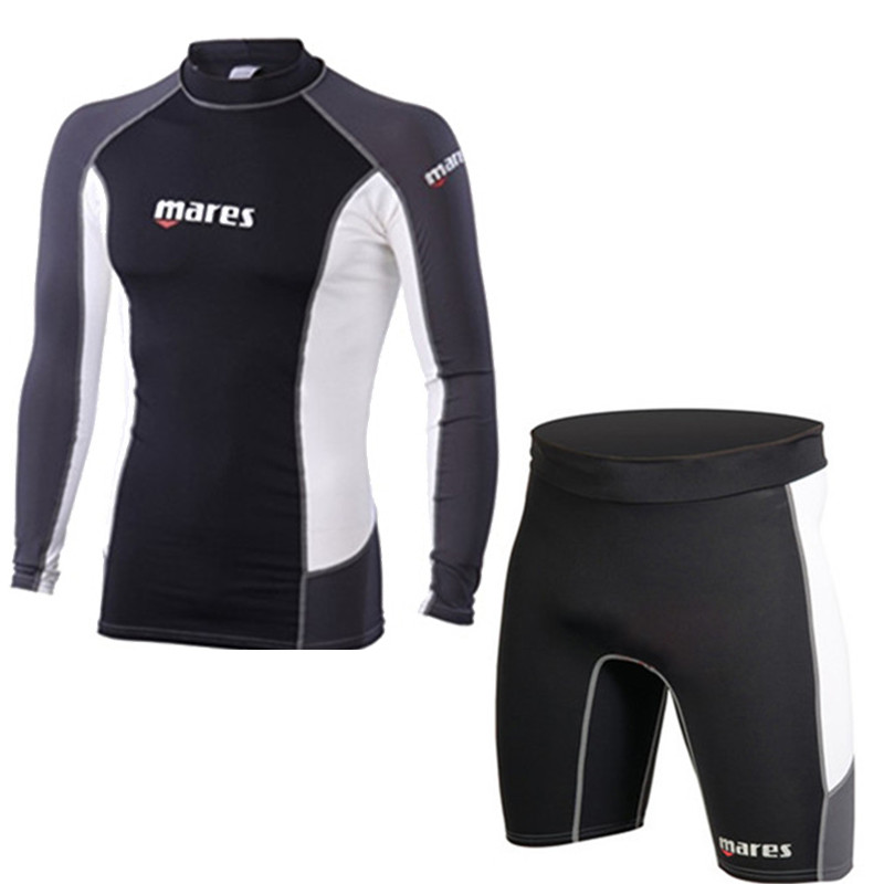MARES Rash Guard LONG SLEEVE TRILASTIC snorkeling diving men's sunscreen suit