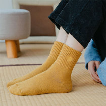 Autumn and winter socks Korea Spring and Autumn long white students pure cotton love cute Joker heart socks children