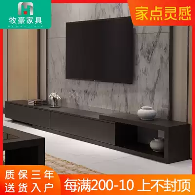TV cabinet Modern simple coffee table combination floor cabinet household creative living room size apartment retractable TV cabinet