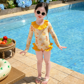 ຊຸດລອຍນ້ໍາເດັກຍິງ summer ເດັກຍິງເດັກນ້ອຍ summer ເຄື່ອງນຸ່ງເດັກນ້ອຍ 2026 ໃຫມ່ຂອງເດັກນ້ອຍ swimsuit pants ຊຸດລອຍນ້ໍາຫນຶ່ງສິ້ນ