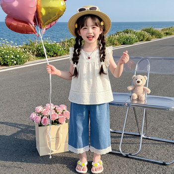 ຊຸດ summer girls 2026 ຄົນອັບເດດ: ໃຫມ່ summer suit ສໍາລັບເດັກນ້ອຍແລະເດັກນ້ອຍເດັກຍິງ super good-looking summer pants ແບບບາງໆ