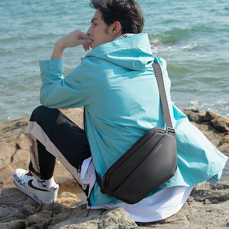 Men's breast-bag with large capacity slope bag functional postman bag multifunctional single shoulder bag