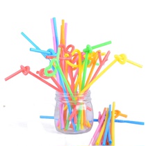 Straw Disposable Color Art Bending Pregnant Women Children Juice Drinks Milk Tea Food Grade Plastic Commercial Manual