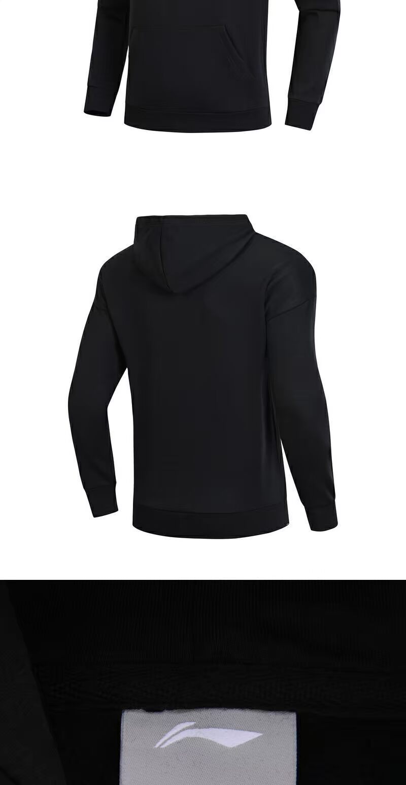 Li Ning Áo len nam cao cổ Áo len mùa đông Áo khoác thể thao Cuộc sống thể thao Dòng AWDK852 Áo nam - Thể thao lông cừu / jumper áo hoodie có dây kéo