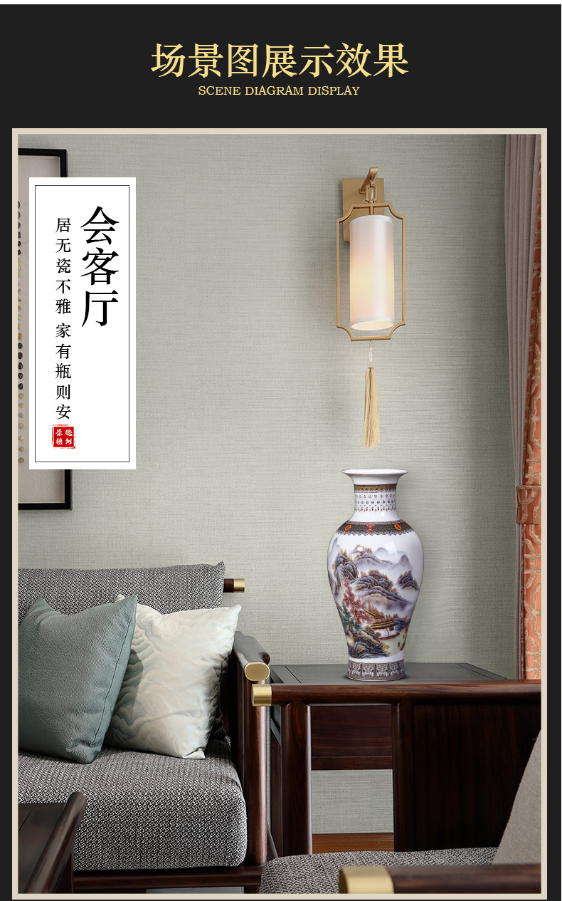 Jingdezhen ceramics vase flower arranging modern new Chinese style wine furnishing articles, the sitting room porch TV ark, adornment