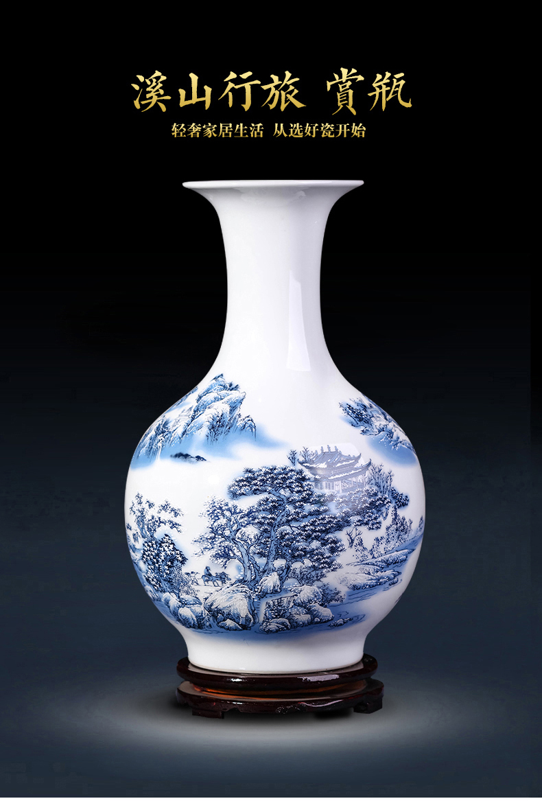 Jingdezhen ceramics floret bottle furnishing articles dried flower arranging flowers sitting room TV ark, Chinese style household decorations arts and crafts