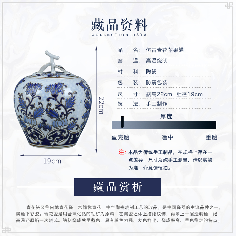 New Chinese style ceramic furnishing articles storage jar with cover of jingdezhen porcelain sitting room wine rich ancient frame decorative arts and crafts