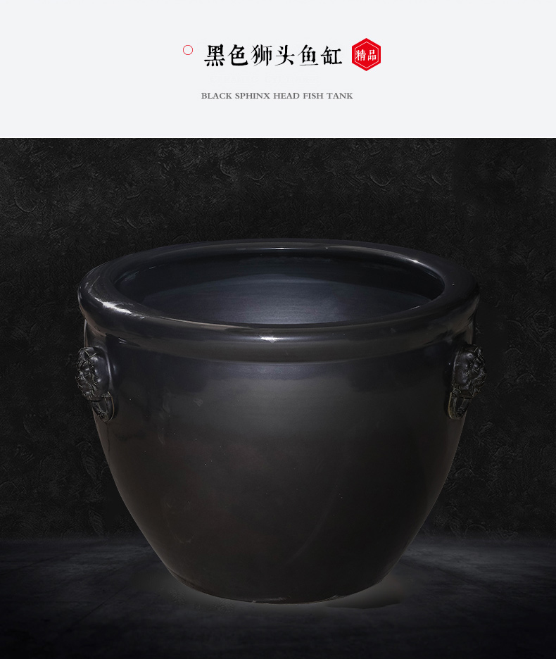 Archaize of jingdezhen ceramic aquarium large raising goldfish bowl lotus lotus basin home sitting room courtyard large tank