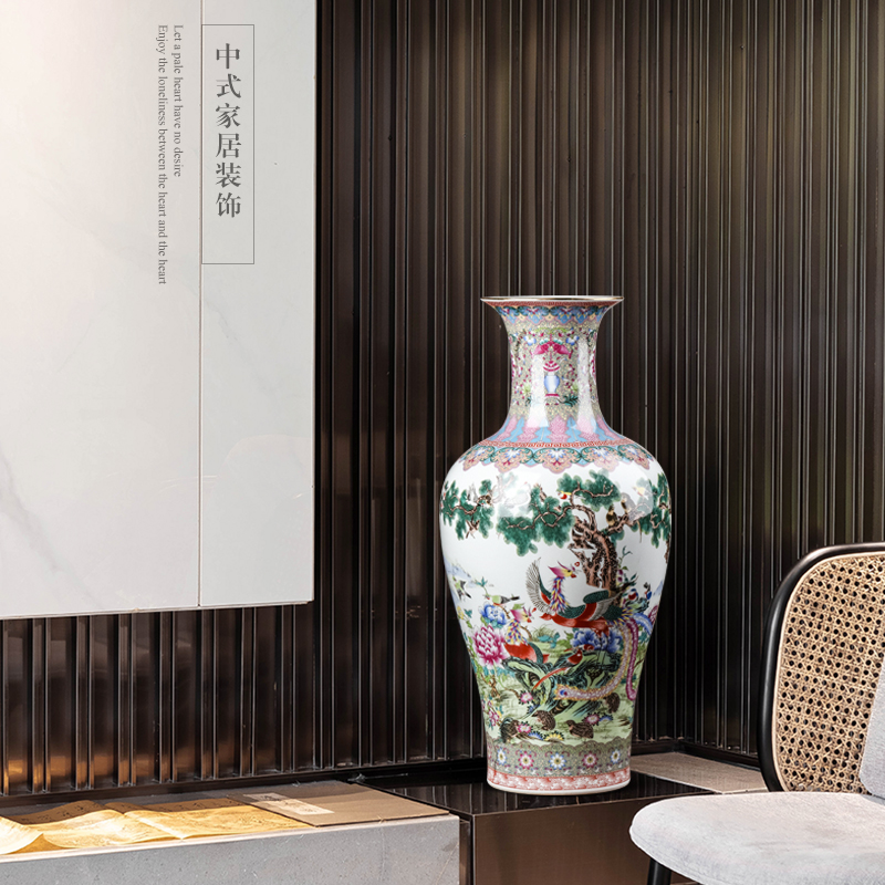 Jingdezhen ceramics of large vases, flower arranging Chinese style furnishing articles, the sitting room porch TV ark, home decoration
