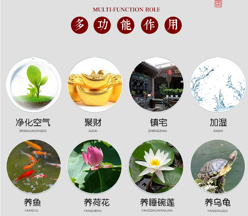Blue and white porcelain of jingdezhen ceramics goldfish bowl is suing garden landscape ground large water lily lotus feng shui furnishing articles
