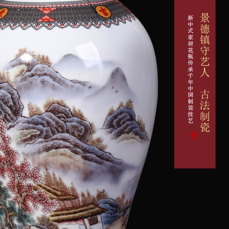 Jingdezhen ceramics vase flower arranging modern new Chinese style wine furnishing articles, the sitting room porch TV ark, adornment