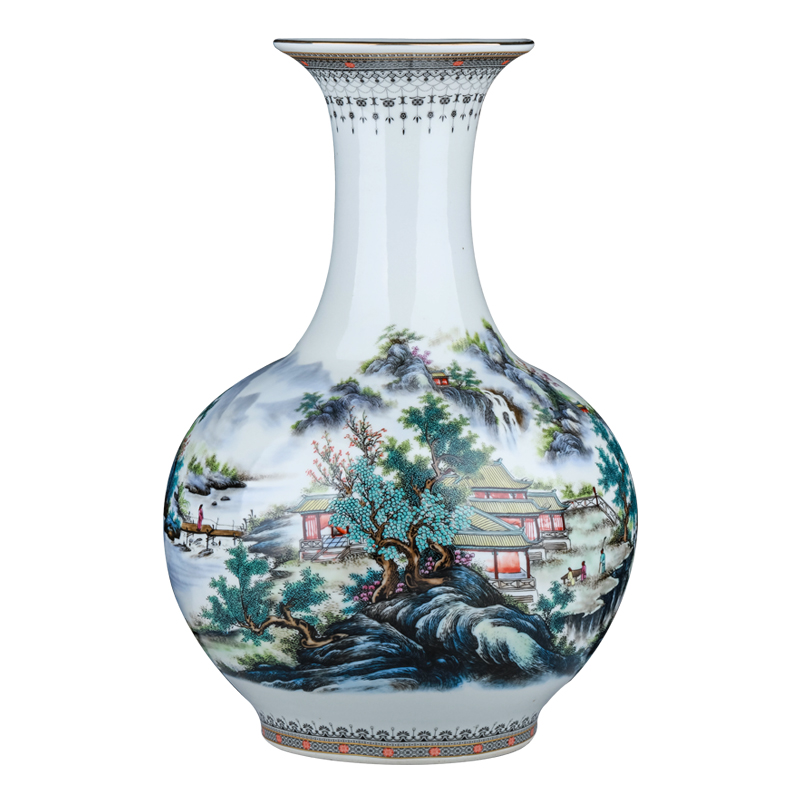 New Chinese style household ceramics jingdezhen ground vase oversized flower arrangement sitting room adornment TV ark, furnishing articles