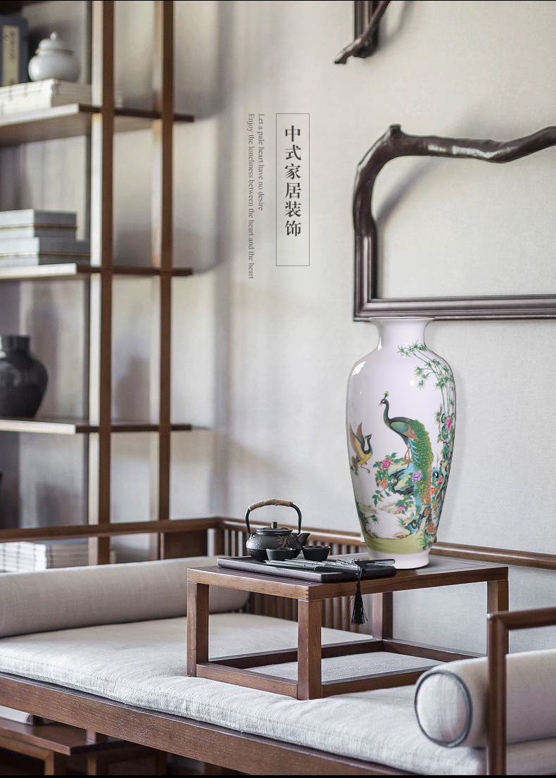 Jingdezhen ceramics vase furnishing articles of new Chinese style household adornment wine porch flower arranging handicraft sitting room