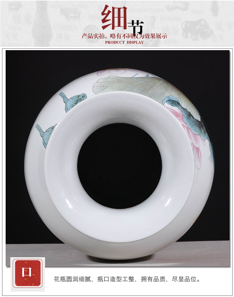 Jingdezhen ceramics of large vases, flower arranging, the sitting room porch place large TV ark, home decoration