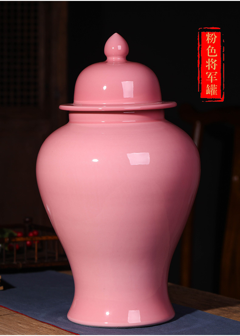 Jingdezhen ceramics glaze color storage tank general pot vase of new Chinese style decorates porch place, a large living room