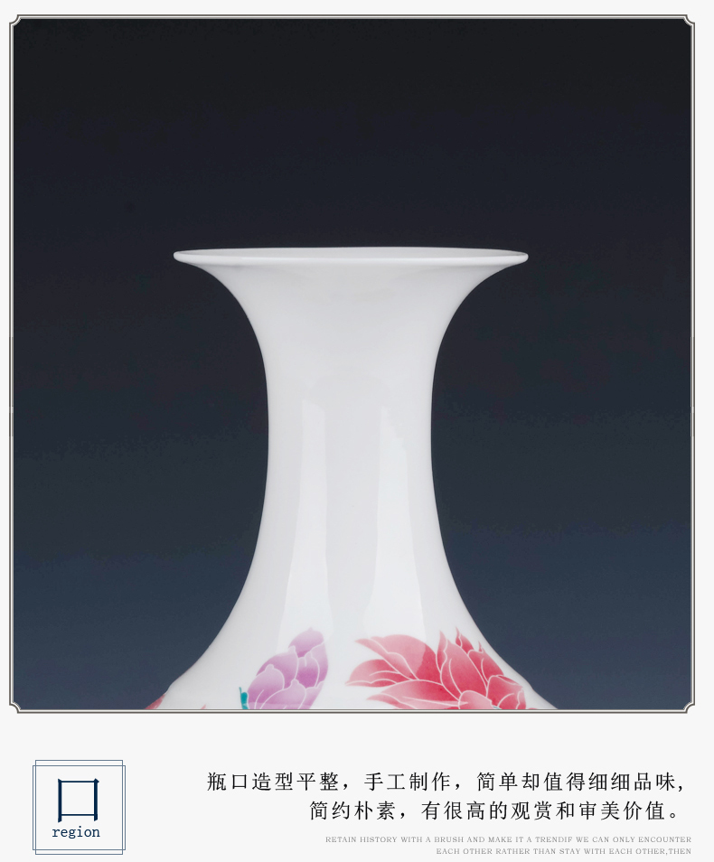 Jingdezhen ceramics glaze color floret bottle of flower arrangement under the household of Chinese style of the sitting room porch ark adornment furnishing articles