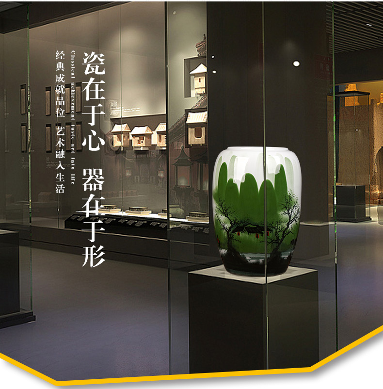 Jingdezhen ceramics hand - made antique Chinese vase the receive the sitting room is the study of calligraphy and painting scroll of painting and calligraphy barrel cylinder furnishing articles